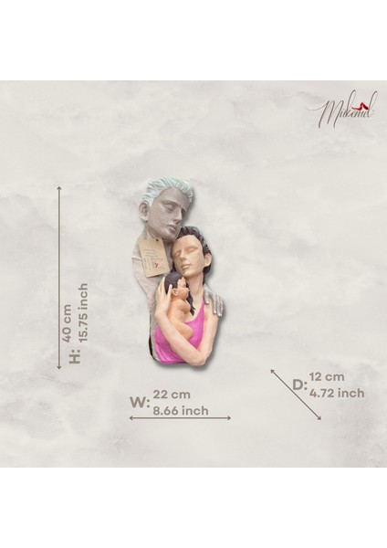 Sevgi dolu aile figürü, yeni doğan bebekler için duygusal bir hediye –Mükemel orijinal tasarım
