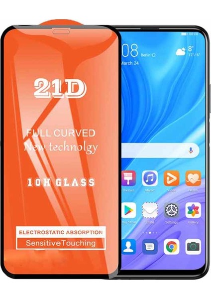 Huawei P Smart Pro Ekran Koruyucu Tam Kaplayan Kavisli