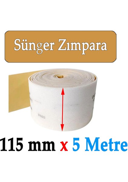 Ahşap Sünger Zımpara Kağıdı Mutfak Banyo Bulaşık Süngeri Bant Kağıt Süngerli Zımpara 5 Metre 150 Kum
