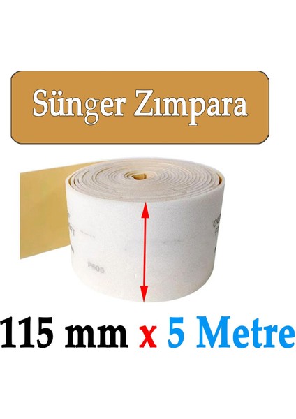 Ahşap Sünger Zımpara Kağıdı Mutfak Banyo Bulaşık Süngeri Bant Kağıt Süngerli Zımpara 5 Metre 220 Kum