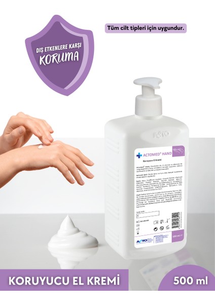 Actomed Hand Koruyucu El Kremi Dış Etkenlere Karşı Koruma 500 ml fiyatları