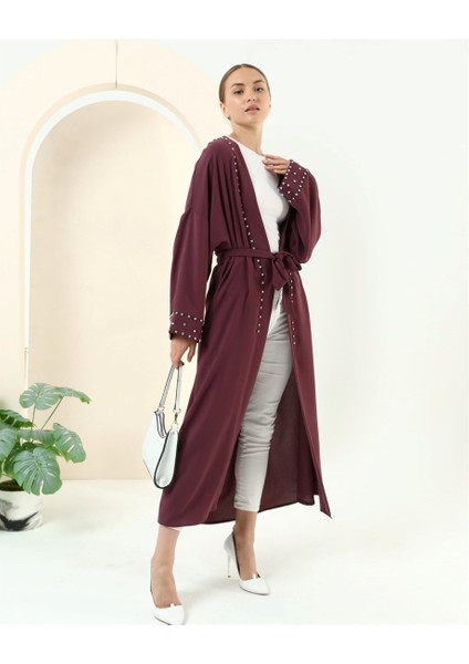 Taş Detaylı Kimono - 70039.020 - Mürdüm fırsatları