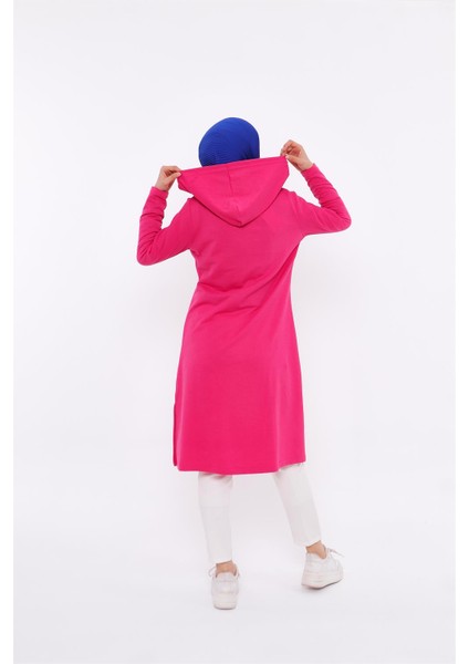 Eflin Yakadan Bağlamalı Sweatshirt - Fuşya modelleri