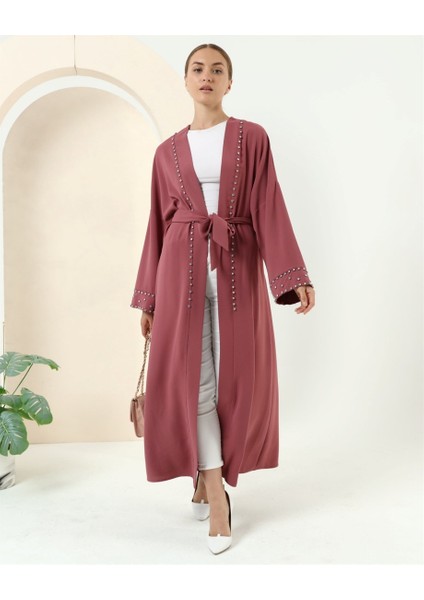 Taş Detaylı Kimono - 70039.101 - Gül Kurusu