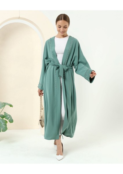 Taş Detaylı Kimono - 70039.100 - Çağla Yeşili