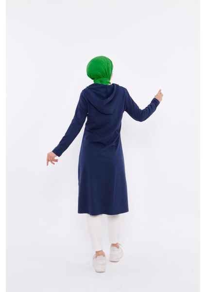 Eflin Yakadan Bağlamalı Sweatshirt - Indigo fırsatları
