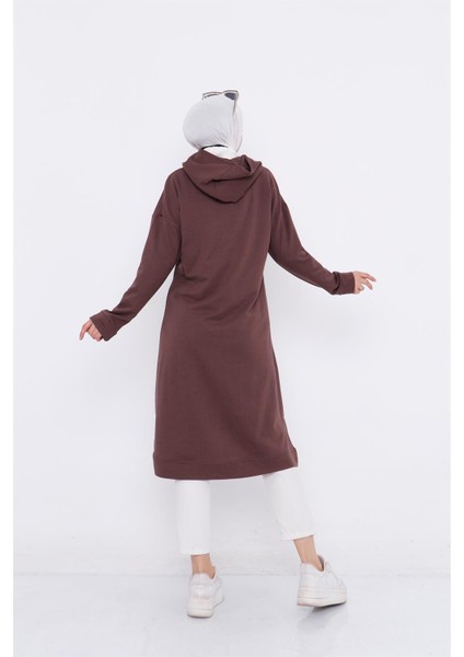 Aysima Yaka Detaylı Sweatshirt - Kahverengi modelleri