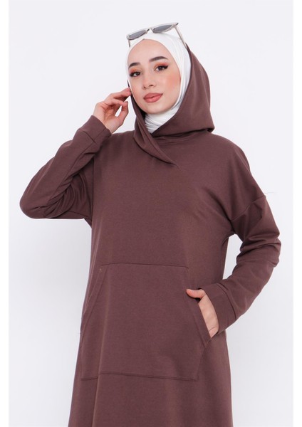 Aysima Yaka Detaylı Sweatshirt - Kahverengi fırsatları