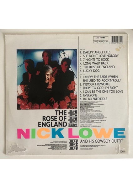 Nick Lowe And His Cowboy Outfit The Rose Of England Lp Plak (1985 Orjinal Alman Baskı)