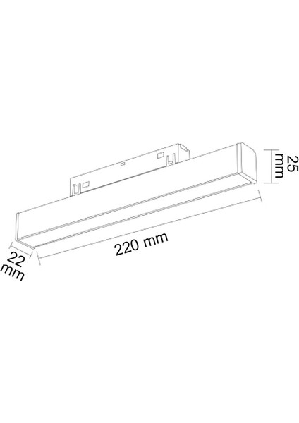 Opak Difüzörlü Magnet Armatür 3200K Gün Işığı