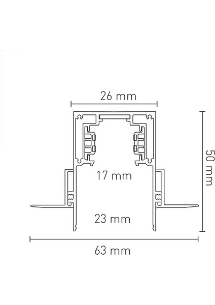 Flaş Spot 1 Metre Sıva Altı Magnet Ray 