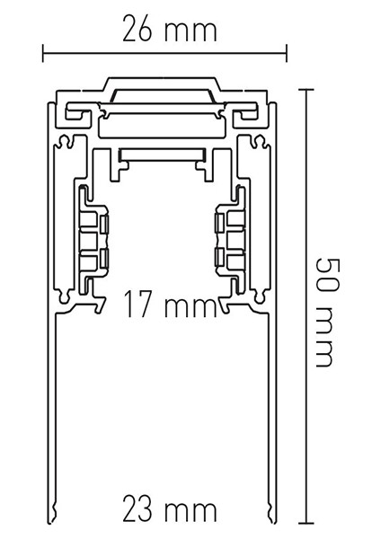 Flaş Spot 1 Metre Sıva Üstü Magnet Ray 