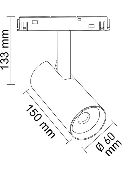 Flaş Spot Magnet Ray Spot Armatür 6500K Beyaz