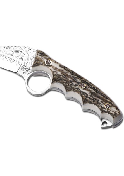 Bora 508 Wild Boar Boynuz Sap Gravürlü Bıçak fırsatları