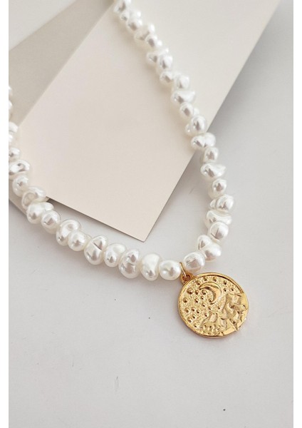 Gökyüzü Uçlu Suni Barok Inci Kolye fiyatları