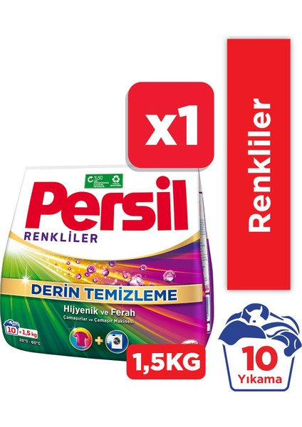 Toz Çamaşır Deterjanı 1;5kg (10 Yıkama) Renkli