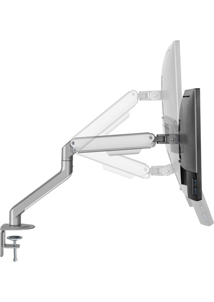 Twısted Mınds TM-63-C06 Mekanik Amortisör düz/kavisli Ekran 17"-32" Max 9 kg Tek Monitör Kolu