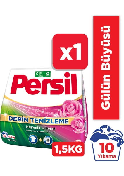 Toz Çamaşır Deterjanı 1,5kg (10 Yıkama) Gülün Büyüsü