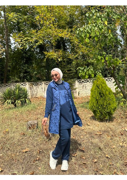 Dafne Cepli Üçlü Takım - Indigo