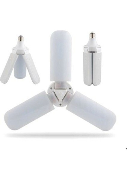 Pervane Şeklinde Katlanabilir Ayarlanabilir Beyaz LED Ampul E-27 Duy 45 Wat Pervane Ampul Pervane Ampul