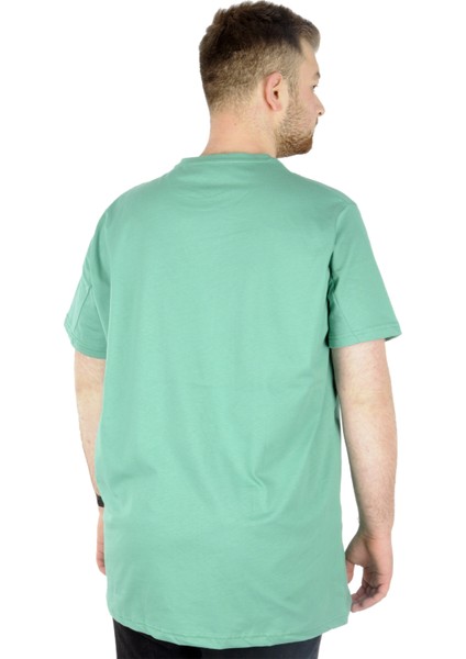 Büyük Beden Erkek Tshirt Bisiklet Yaka Basic 20031 Çağla Yeşili fırsatları