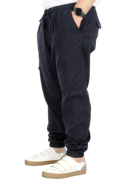 Büyük Beden Erkek Gabardin Kargo Jogger Pantolon Doğa 21927 Lacivert fiyatları
