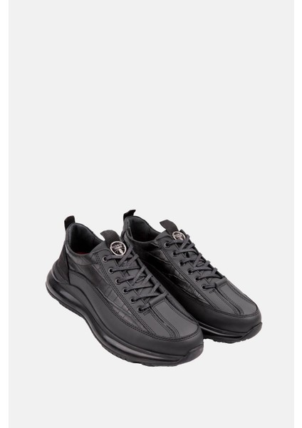 Erkek Deri Sneaker Ayakkabı 18168 Siyah modelleri