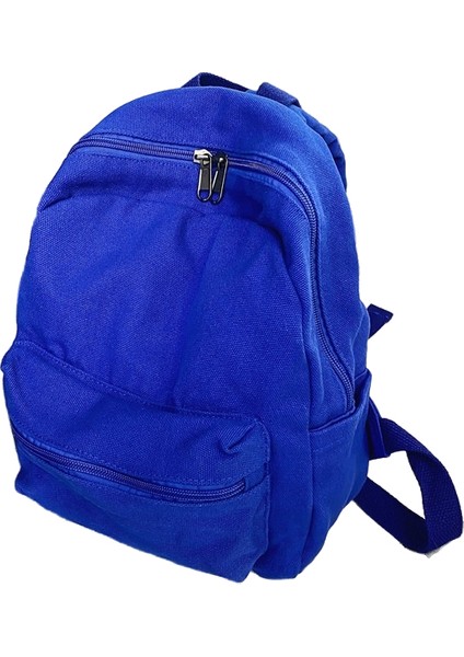 Düz Renk Okul Çantası Kadın Retro Üniversite Öğrencisi Sırt Çantası Seyahat Yıkanmış Tuval Küçük Sırt Çantası (Yurt Dışından)