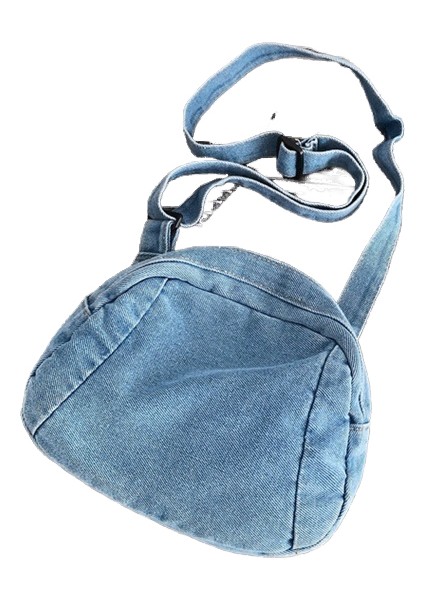 Denim Çapraz Çanta Kadın Kabuk Çanta Moda Basit Rahat Retro Omuz Çantası (Yurt Dışından)