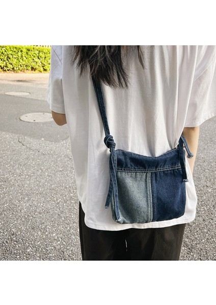 Yıkanmış Denim Kanvas Çanta Kadın Omuz Çantası Gündelik Cep Telefonu Çantası Mini Küçük Çanta Renk Çapraz Çanta (Yurt Dışından) fırsatları