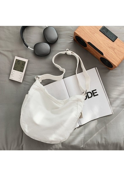 Kanvas Çanta Büyük Kapasiteli Tek Omuz Çapraz Çanta Nakış Tite Çanta Üniversite Öğrencileri Okul Çantası (Yurt Dışından) modelleri