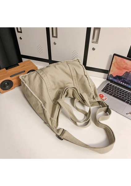 Omuz Çantası Erkek ve Kadın Kişilik Çapak Kanvas Çanta Taşınabilir Messenger Çanta Öğrenci Postacı Çantası (Yurt Dışından) modelleri