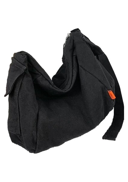 Tuval Çanta Kadın Rahat Büyük Kapasiteli Çapraz Çanta Düz Renk Omuz Çantası (Yurt Dışından)