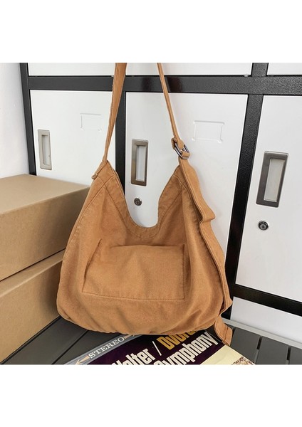 Eğimli Çanta Kadın Büyük Kapasiteli Sanat Minimalist Kanvas Çanta (Yurt Dışından) fırsatları