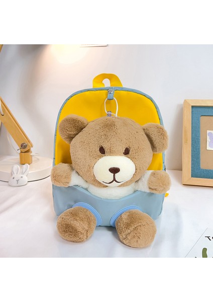 Peluş Çocuk Sırt Çantası, Hafif ve Kullanışlı Anaokulu Okul Çantası, Yaratıcı Sevimli Ayı Sırt Çantası (Yurt Dışından) fırsatları