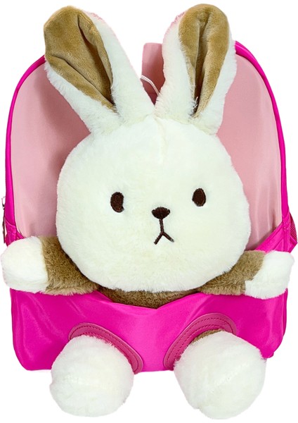 Anaokulu Okul Çantası Karikatür Tavşan Peluş Sırt Çantası Moda Hafif Çocuk Sırt Çantası (Yurt Dışından)