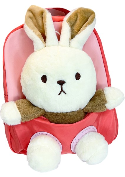 Anaokulu Okul Çantası Karikatür Tavşan Peluş Sırt Çantası Moda Hafif Çocuk Sırt Çantası (Yurt Dışından)