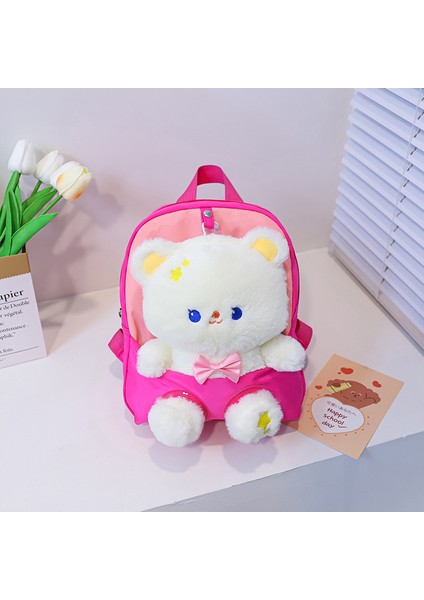 Çocuk Anaokulu Okul Çantaları, Erkek ve Kız Sırt Çantaları, Sevimli Karikatür Ayı Peluş Bebek Sırt Çantaları (Yurt Dışından)