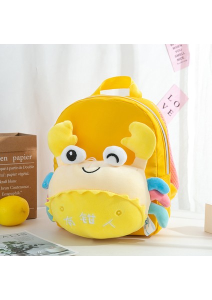 Çocuk Okul Çantaları, Sevimli Peluş Bebek Çantaları, Sevimli Yengeç Şeklindeki Sırt Çantaları, Anaokulu Sırt Çantaları (Yurt Dışından)