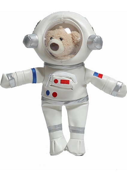 Uzay Ayısı Astronot Çocuk Çantası Bebek Pu Bebek Ayı Çantası Sevimli Peluş Ayrılabilir Crossbody Omuz Çantası (Yurt Dışından)