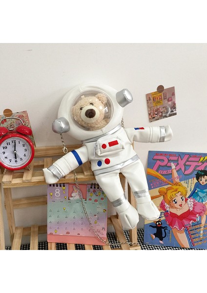 Uzay Ayısı Astronot Çocuk Çantası Bebek Pu Bebek Ayı Çantası Sevimli Peluş Ayrılabilir Crossbody Omuz Çantası (Yurt Dışından) fiyatları