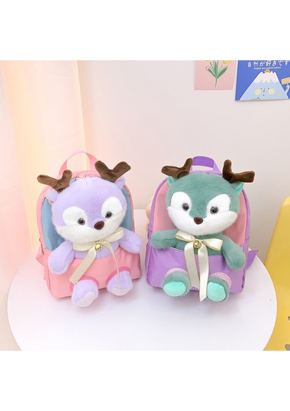 Çocuk Sevimli Sika Geyik Peluş Sırt Çantası Bahar Yeni Anaokulu Okul Çantası Rahat Kız Sırt Çantası (Yurt Dışından) fırsatları