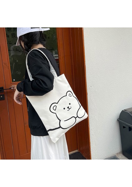 Kolej Tarzı Tek Omuz Kanvas Çanta Kadın Büyük Kapasiteli Çanta Kız Öğrenci Sınıf Çantası (Yurt Dışından) indirimleri