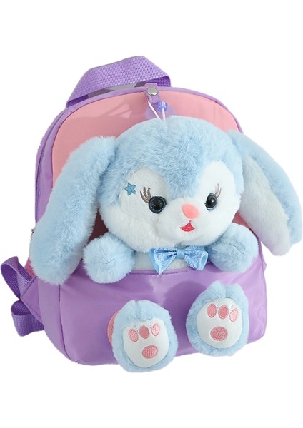 Karikatür Anaokulu Sırt Çantası Çocuk Okul Çantası Sevimli Peluş Tavşan Bebek Sırt Çantası (Yurt Dışından)