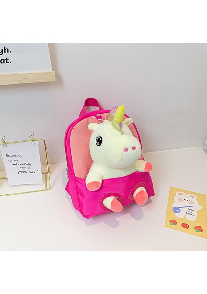 Anaokulu Okul Çantası Sevimli Tek Boynuzlu At Midilli Bebek Çocuk Sırt Çantası Ilkokul Öğrencisi Sırt Çantası (Yurt Dışından)