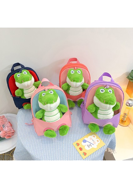 Yaratıcı Sevimli Timsah Çocuk Sırt Çantası Aşınmaya Dayanıklı Hafif Anaokulu Okul Çantası Moda Moda Küçük Sırt Çantası (Yurt Dışından) modelleri