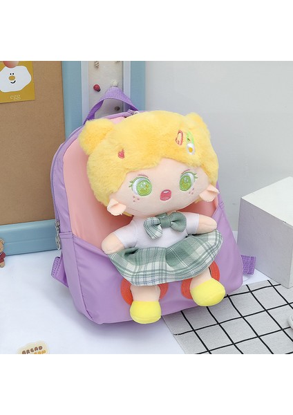 Karikatür Bebek Dikiş Çocuk Çantası Sevimli Prenses Bebek Kız Anaokulu Okul Çantası Sırt Çantası (Yurt Dışından)