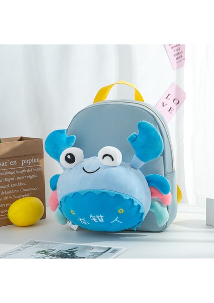 Çocuk Okul Çantaları, Sevimli Peluş Bebek Çantaları, Sevimli Yengeç Şeklindeki Sırt Çantaları, Anaokulu Sırt Çantaları (Yurt Dışından)