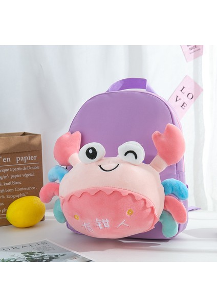 Çocuk Okul Çantaları, Sevimli Peluş Bebek Çantaları, Sevimli Yengeç Şeklindeki Sırt Çantaları, Anaokulu Sırt Çantaları (Yurt Dışından)