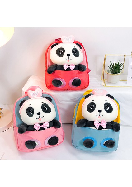 Anaokulu Okul Çantası Karikatür Panda Peluş Sırt Çantası Büyük Kapasiteli Hafif Sevimli Ilkokul Öğrencisi Sırt Çantası (Yurt Dışından) fırsatları